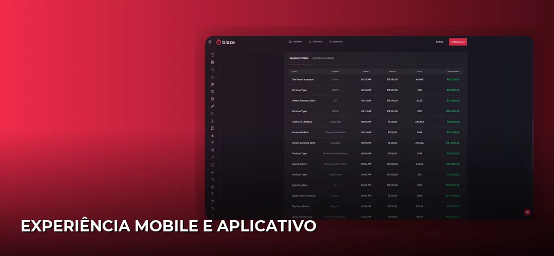 Experiência Mobile e Aplicativo