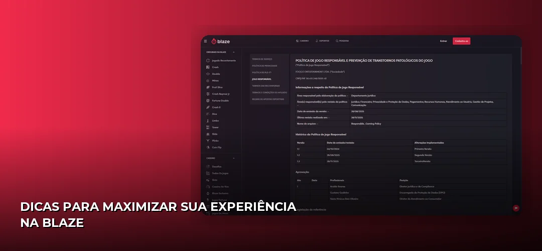 Dicas para Maximizar sua Experiência na Blaze