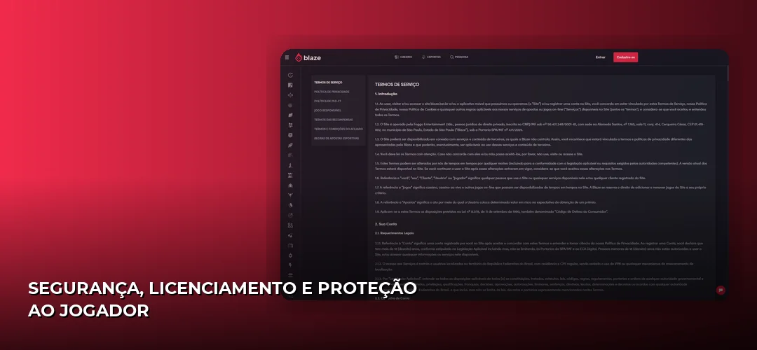 Segurança, Licenciamento e Proteção ao Jogador
