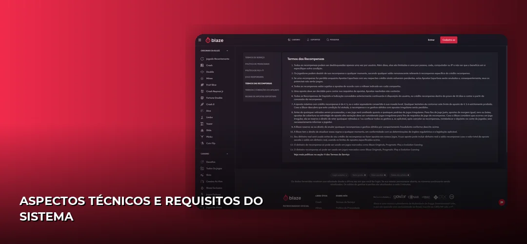 Aspectos Técnicos e Requisitos do Sistema